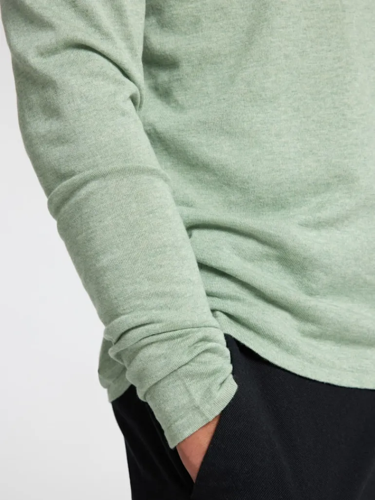 SLHROME LS KNIT CREW NECK NOOS iceberg green