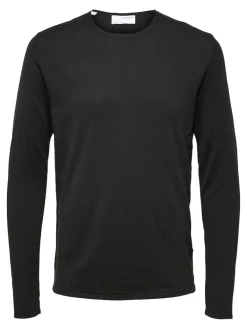 SLHROME LS KNIT CREW NECK NOOS schwarz2