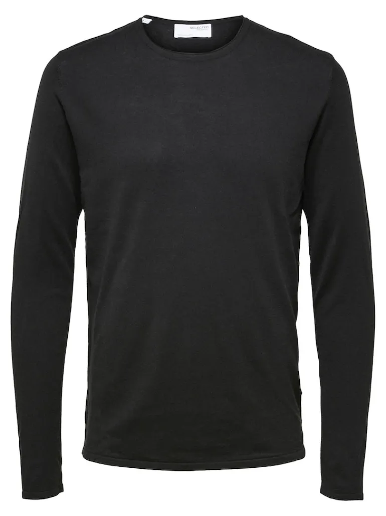 SLHROME LS KNIT CREW NECK NOOS schwarz2