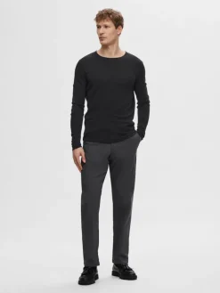 SLHROME LS KNIT CREW NECK NOOS schwarz2