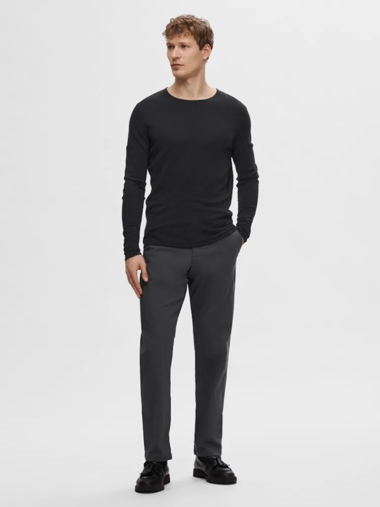 SLHROME LS KNIT CREW NECK NOOS schwarz2