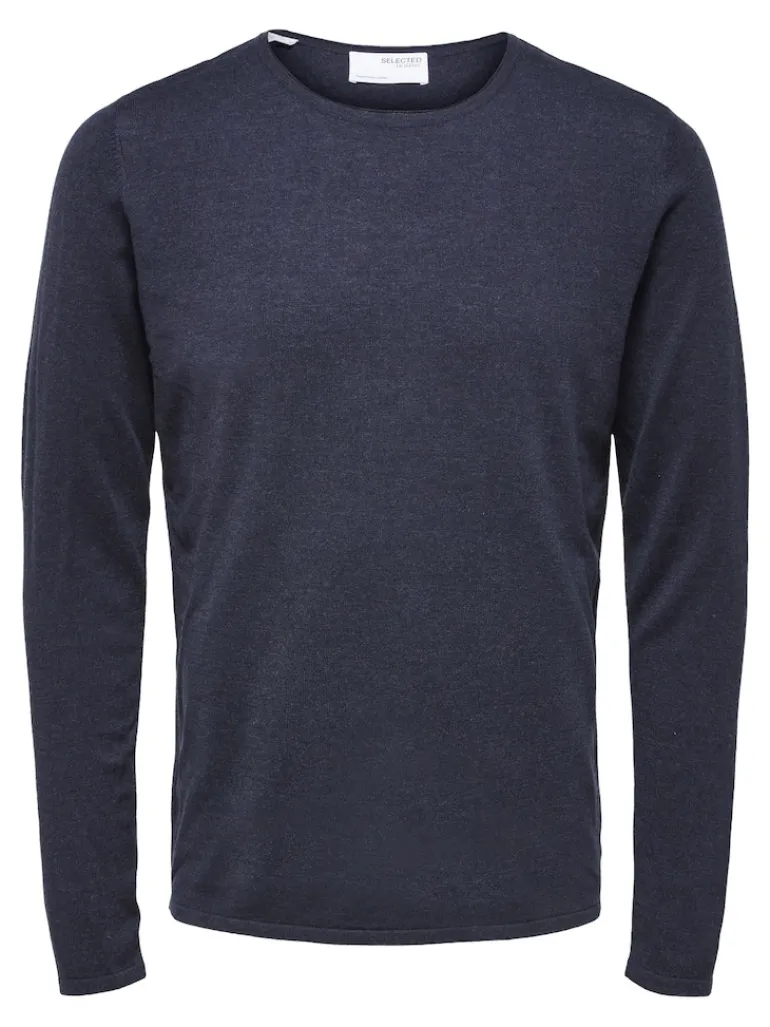 SLHROME LS KNIT CREW NECK NOOS dark sapphire