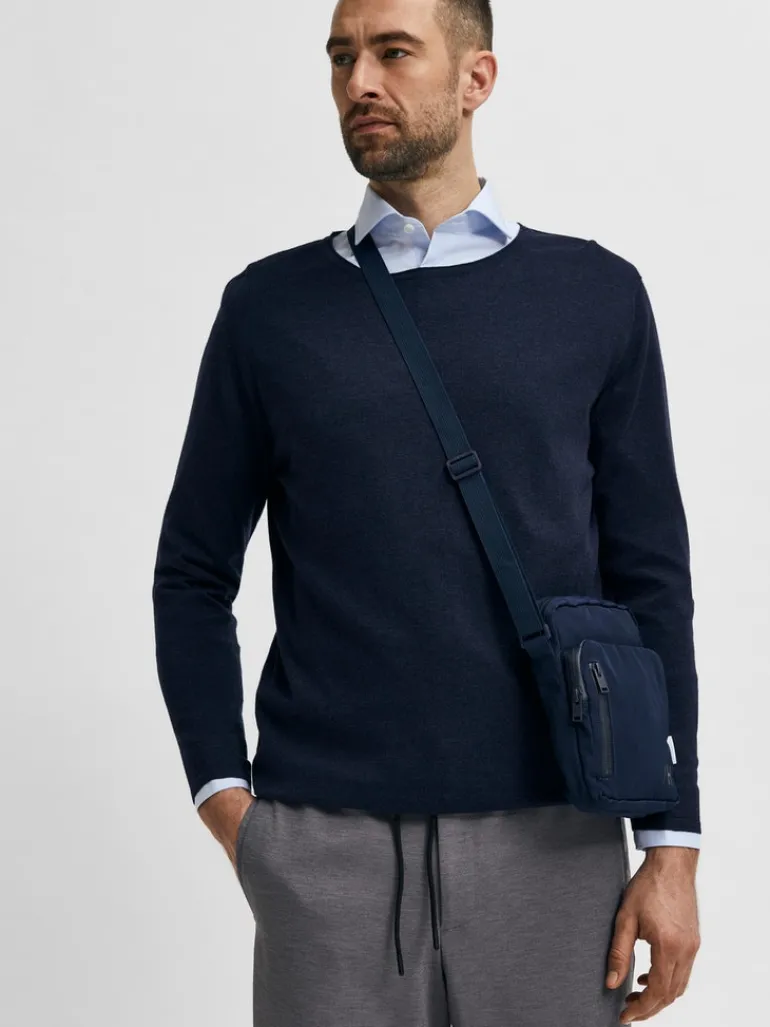 SLHROME LS KNIT CREW NECK NOOS dark sapphire