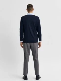 SLHROME LS KNIT CREW NECK NOOS dark sapphire