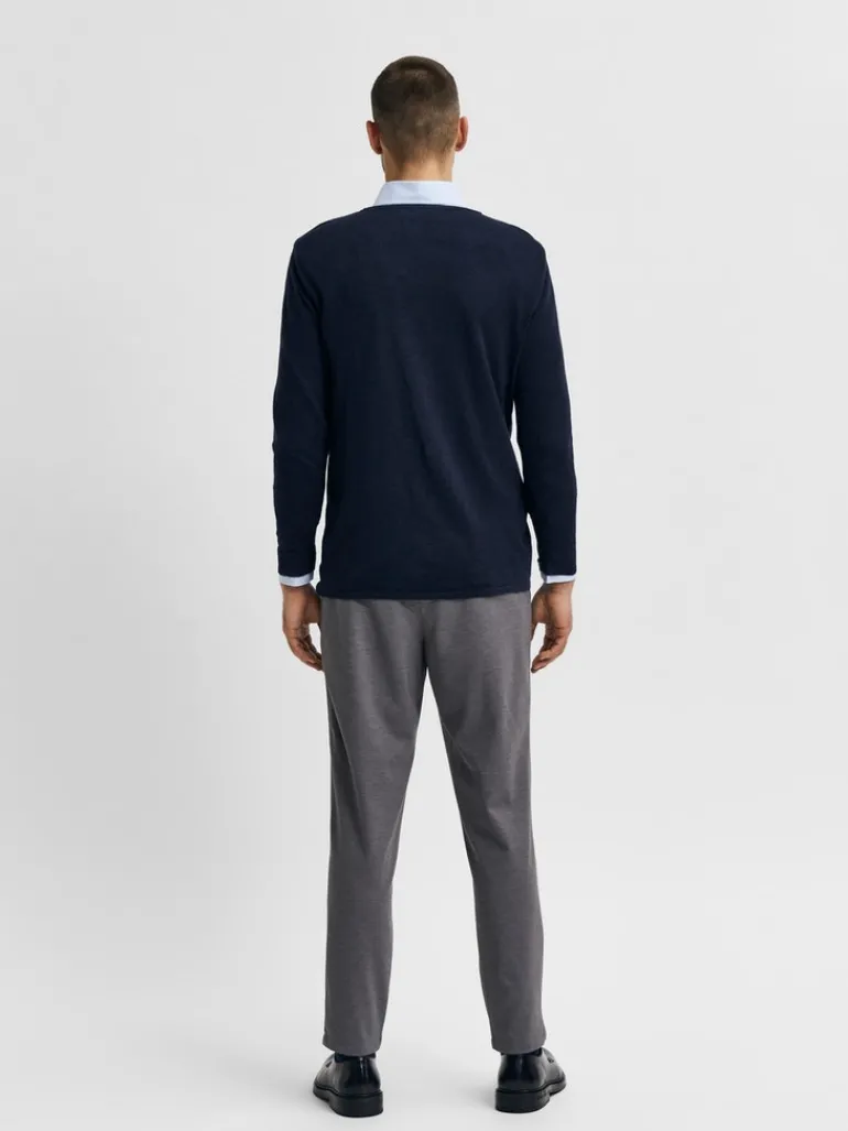 SLHROME LS KNIT CREW NECK NOOS dark sapphire