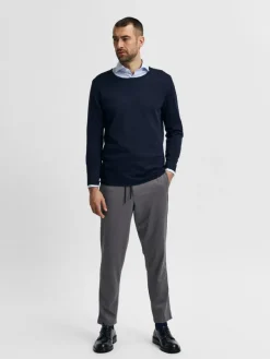 SLHROME LS KNIT CREW NECK NOOS dark sapphire