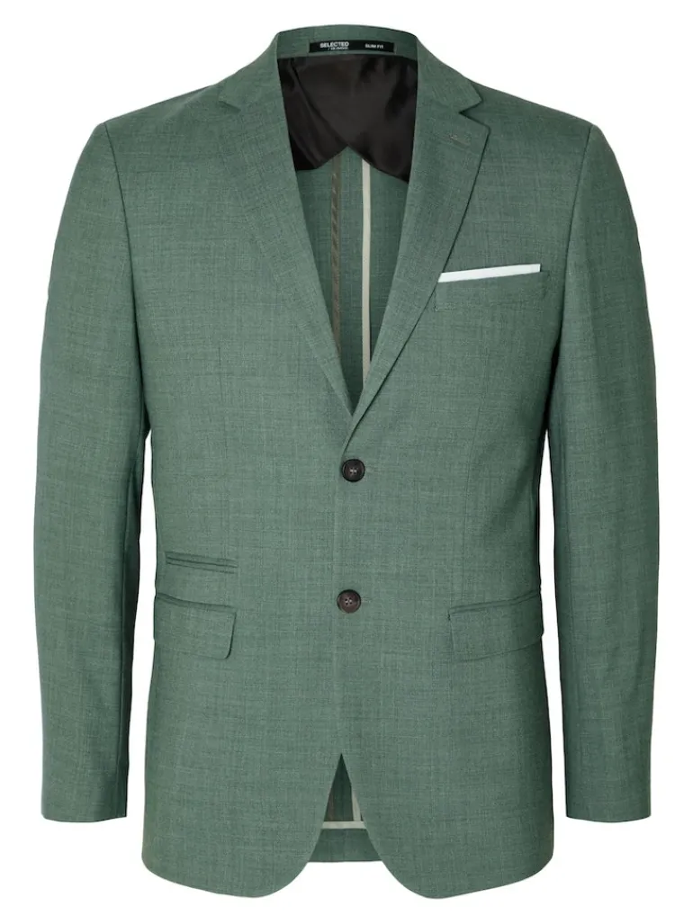 SLHSLIM-OASIS LINEN BLZ NOOS light green melange