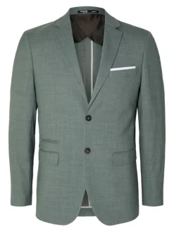 SLHSLIM-OASIS LINEN BLZ NOOS light green melange