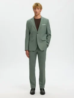 SLHSLIM-OASIS LINEN BLZ NOOS light green melange