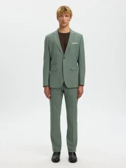 SLHSLIM-OASIS LINEN BLZ NOOS light green melange
