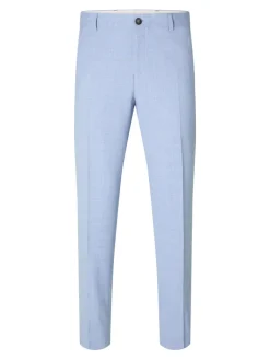SLHSLIM-OASIS LINEN TRS NOOS light blue