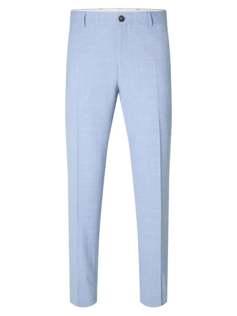 SLHSLIM-OASIS LINEN TRS NOOS light blue
