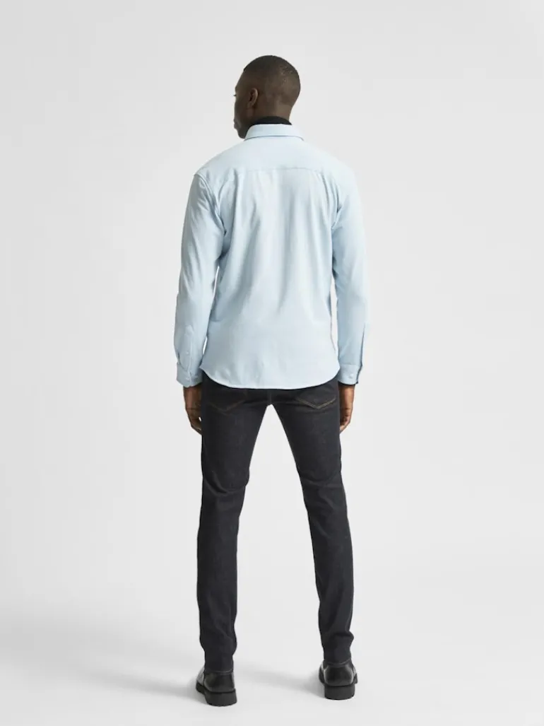 SLHSLIMOLIVER-KNIT FLEX SHIRT LS B dream blue