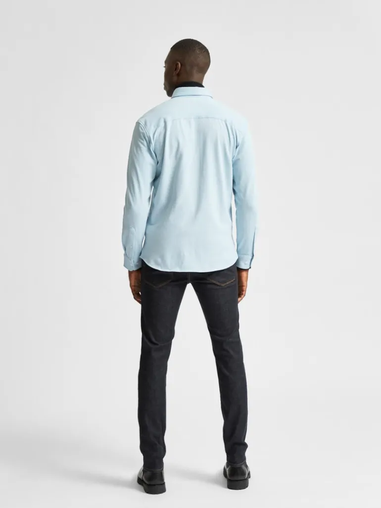 SLHSLIMOLIVER-KNIT FLEX SHIRT LS B dream blue