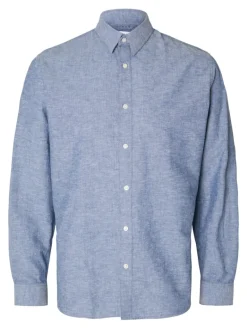 SLHSLIM-SUN SHIRT LS NOOS medium blue denim