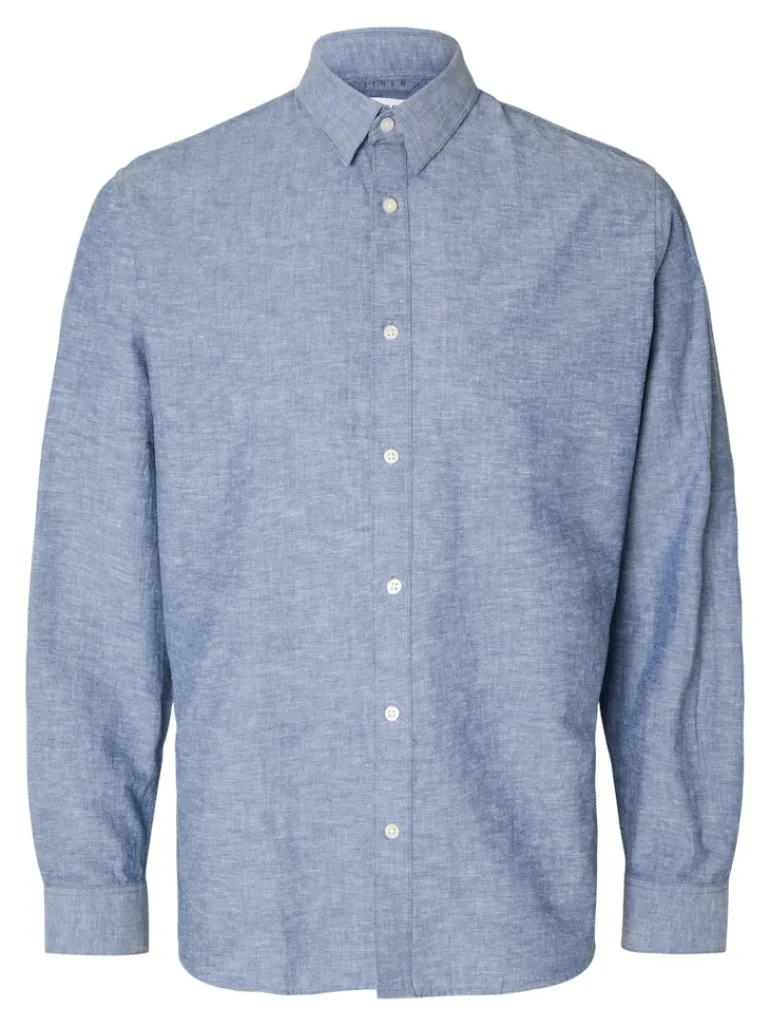 SLHSLIM-SUN SHIRT LS NOOS medium blue denim
