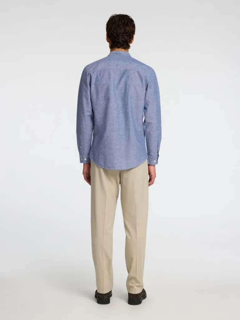 SLHSLIM-SUN SHIRT LS NOOS medium blue denim