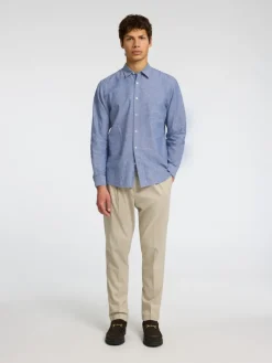 SLHSLIM-SUN SHIRT LS NOOS medium blue denim