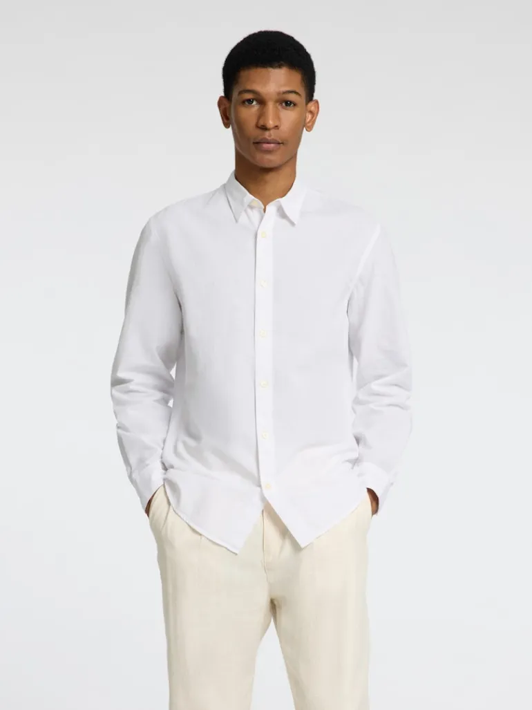 SLHSLIM-SUN SHIRT LS NOOS white