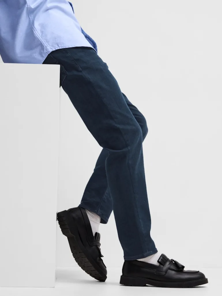 SLH196-STRAIGHT SCOTT 6155 BB JNS NOOS blue black denim