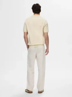 SLHTELLER SS KNIT POLO NOOS fog