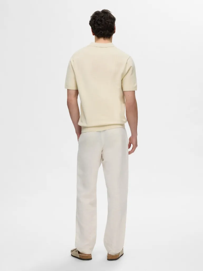 SLHTELLER SS KNIT POLO NOOS fog