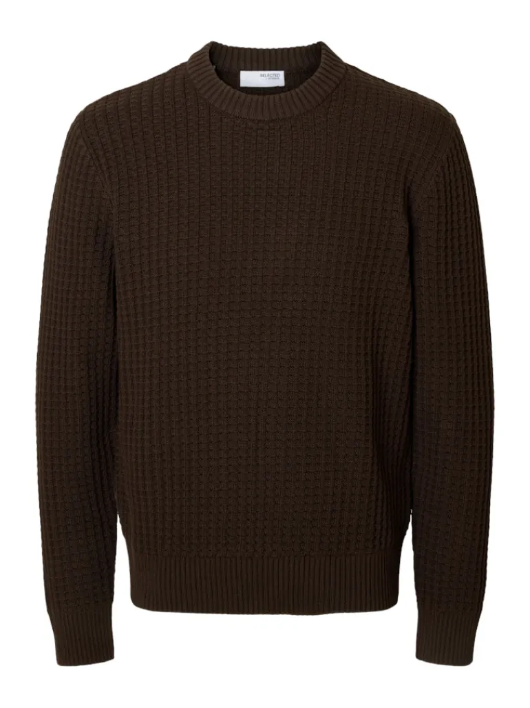 SLHTOM LS KNIT STRUCTURE CREW NECK delicioso
