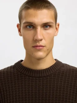 SLHTOM LS KNIT STRUCTURE CREW NECK delicioso