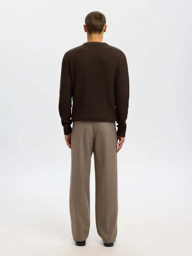 SLHTOM LS KNIT STRUCTURE CREW NECK delicioso