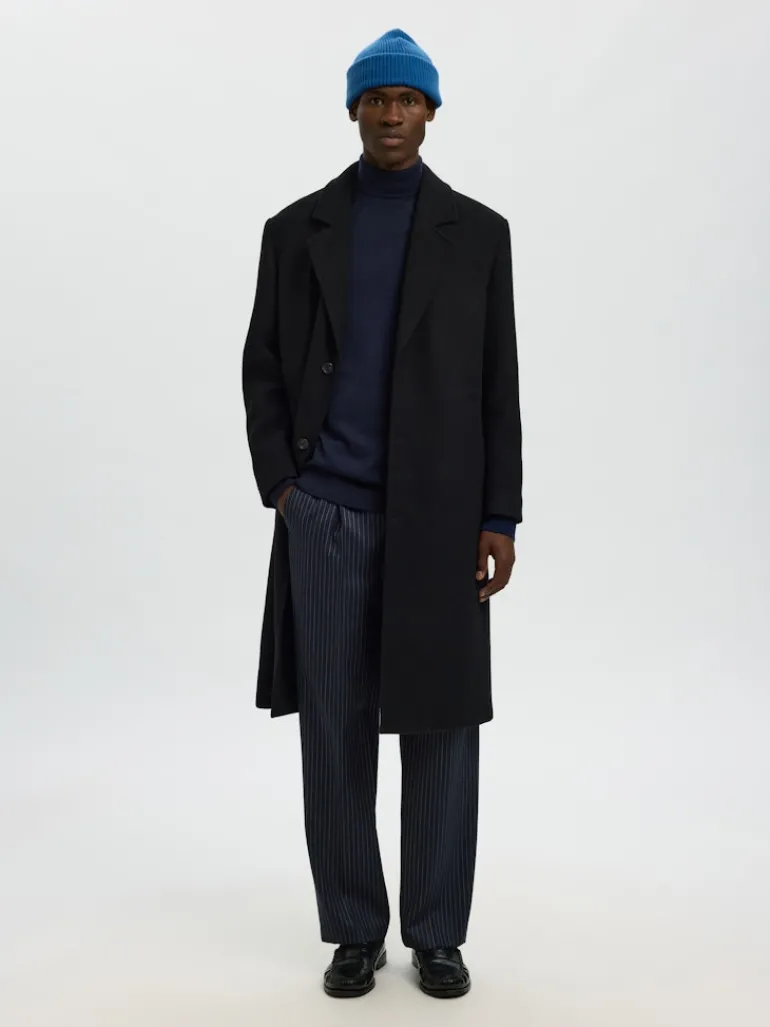 SLHTRAY LS KNIT MERINO ROLL NECK NOOS navy blazer