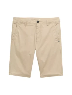 Slim Chino Shorts beige triangle print