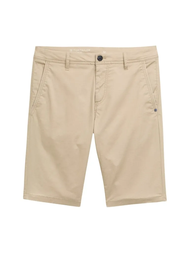 Slim Chino Shorts beige triangle print