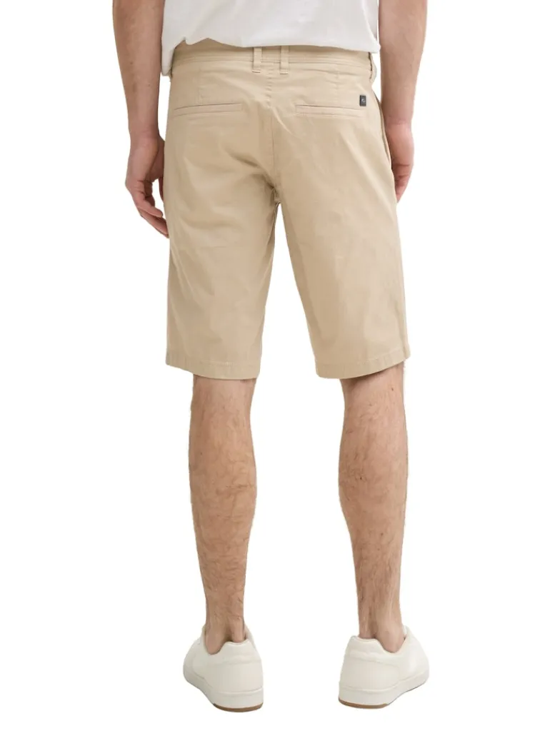 Slim Chino Shorts beige triangle print