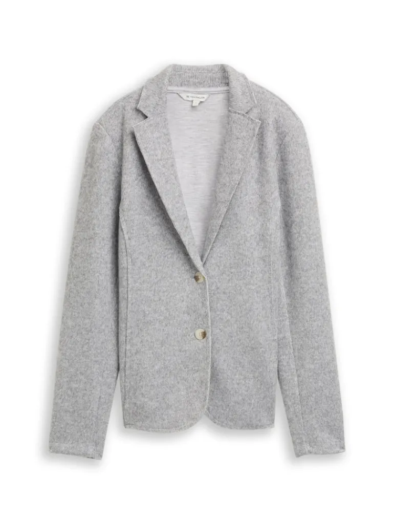 Slim Fit Blazer in Melange-Optik medium silver grey melange