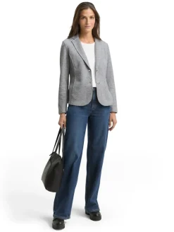 Slim Fit Blazer in Melange-Optik medium silver grey melange