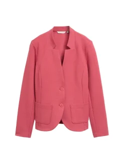Slim Fit Blazer mit Ottoman Struktur berry red