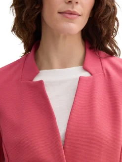Slim Fit Blazer mit Ottoman Struktur berry red