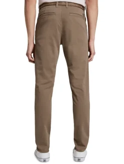 Slim Fit Chino Hose mit Gürtel honey camel beige
