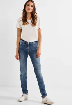 Slim Fit Jeans in Mittelblau mid blue wash