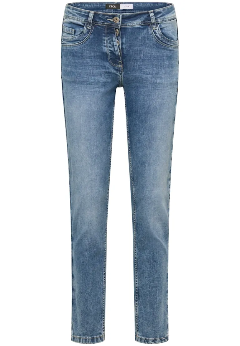 Slim Fit Jeans mit Detail authentic used wash