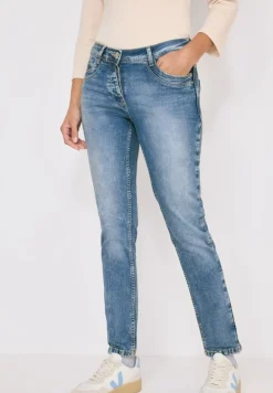 Slim Fit Jeans mit Detail authentic used wash