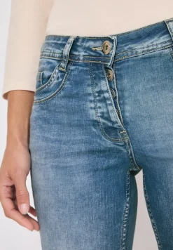 Slim Fit Jeans mit Detail authentic used wash