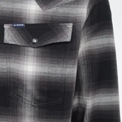 3301 slim shirt ls dk black dale check