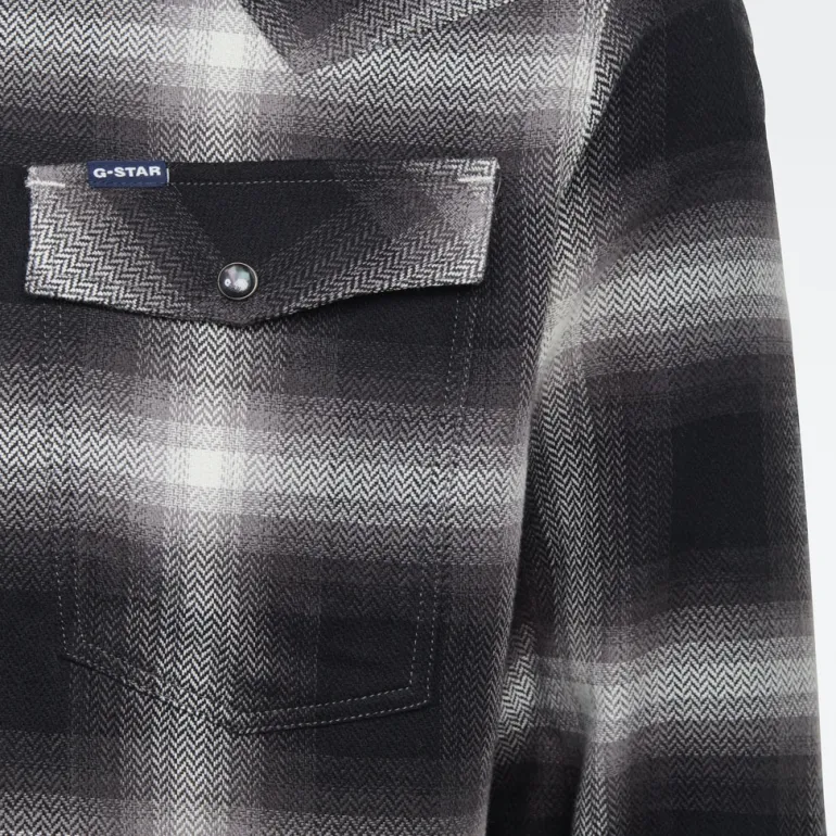 3301 slim shirt ls dk black dale check