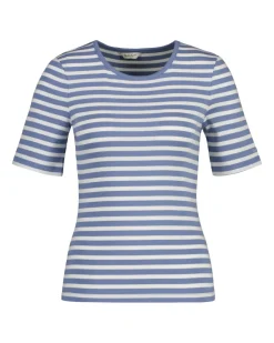 SLIM STRIPED T-SHIRT blue water