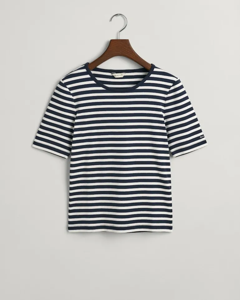 SLIM STRIPED T-SHIRT evening blue