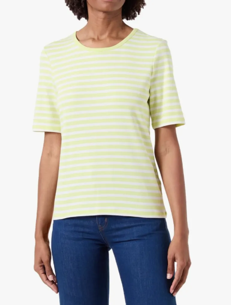 SLIM STRIPED T-SHIRT pastel lime