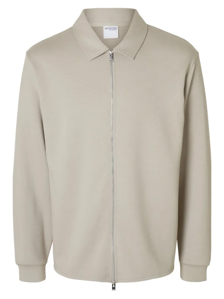 SLMEMANUEL SOFT FULL ZIP SWEAT NOOS pure cashmere