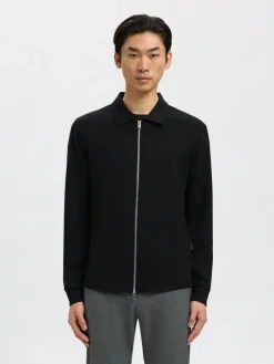 SLMEMANUEL SOFT FULL ZIP SWEAT NOOS black
