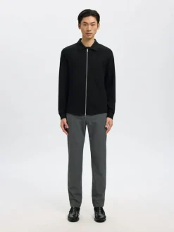 SLMEMANUEL SOFT FULL ZIP SWEAT NOOS black
